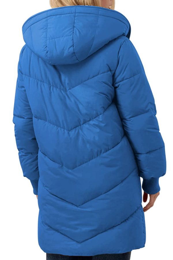Womens Winter Warm Coats Sherpa Fleece Lined Long Hooded Puffer Jacket