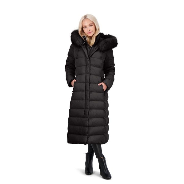 51lW0Vu0nrL.jpg Nellie Long Coat for Women-Insulated Jacket with Removable Faux Fur Trim