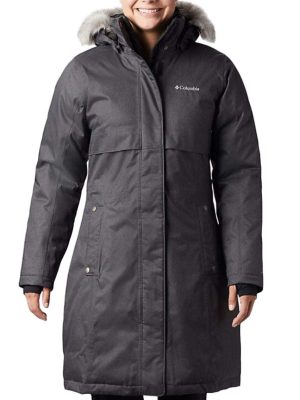 Womens Apres Arson II Down Long Omni Heat Hooded Winter Jacket Black Medium