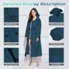 Womens Long Raincoats Waterproof Rain Jacket Lightweight Breathable Hooded Windbreaker
