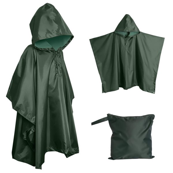 Heavy Duty Rain Poncho for Backpacking, Waterproof Lightweight for Adults, Military, Emergency, Camping, Men, Women