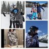 71YuZcl43hL.jpg Women's Ski Jackets and Pants Set Snowboarding Snowsuit Snow Coat Hooded Waterproof Windproof
