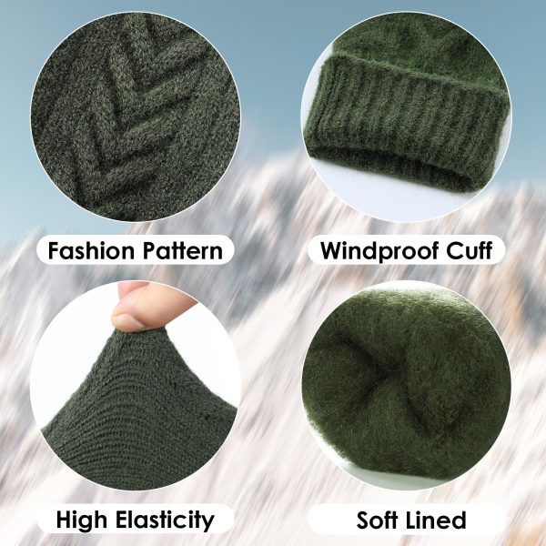 Women Winter Gloves, Touch Screen Texting Gloves, Elastic Soft Warm Knit Lined, One Size