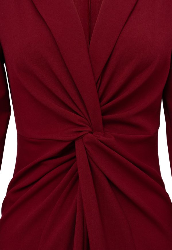 Womens Twist-Front Maxi Coat