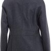 Women's Double Breasted Peacoat with Scarf