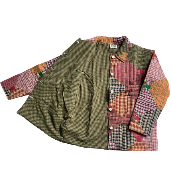 Harvest Log Cabin Quilted Cotton Jacket | Quilted, Reversible, Regular Fit, Soft Cotton Filling