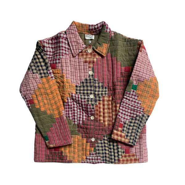 Harvest Log Cabin Quilted Cotton Jacket | Quilted, Reversible, Regular Fit, Soft Cotton Filling