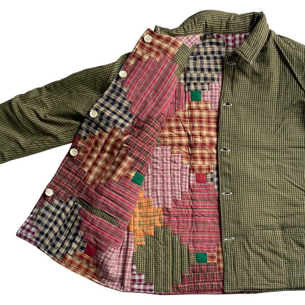 Harvest Log Cabin Quilted Cotton Jacket | Quilted, Reversible, Regular Fit, Soft Cotton Filling